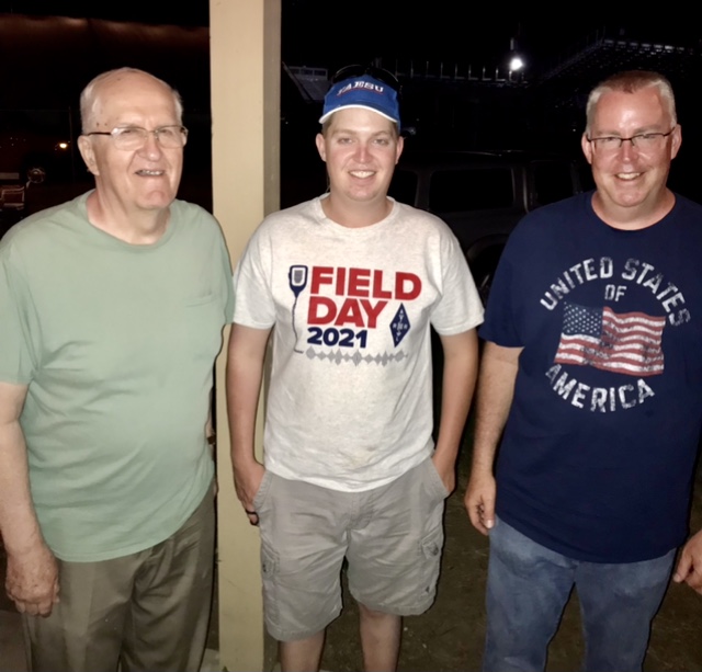 2023 Club President Don Rankl, N9IVJ, pictured with his son, Evan & father, Dave